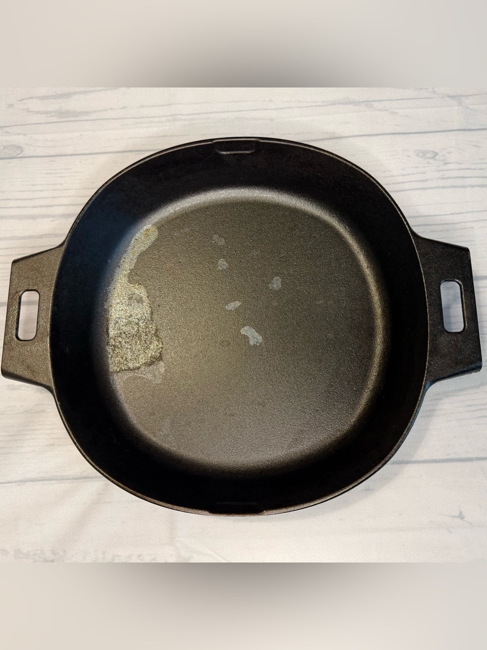The Pampered Chef Black Cast Iron Deep Sauté Pan with Dual Handles, 12”